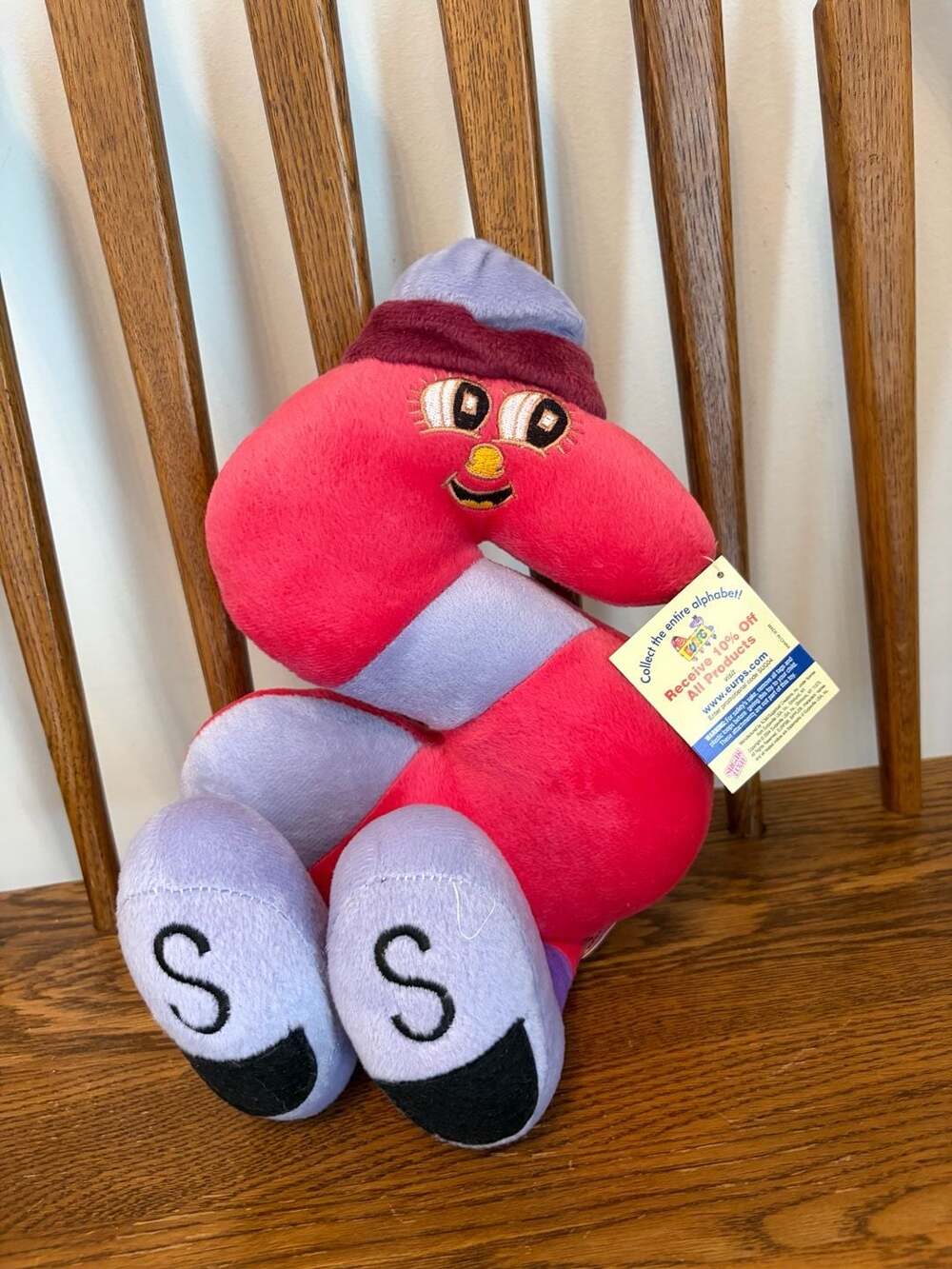 Sugar Loaf Eurps Sammy Eurp Letter S Plush Stuffed Toy with Tag